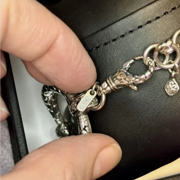 SARDA 925 STERLING SILVER BRACELET - Size 7 - Picture 5 of 10